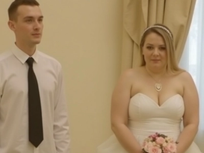 As the certificate was being signed, something moved under the bride’s dress! The groom paled, and all the guests whistled…