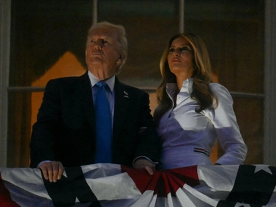 Melania Trump Copies Husband's Signature Dance in 4th of ...