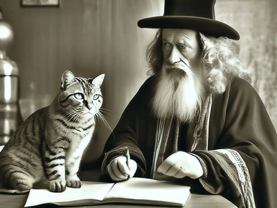 Nostradamus is advised by a cat scientist, archive photo ...