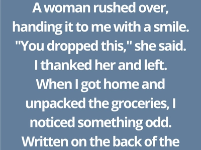 I Found a Note on My Grocery Receipt — and It Saved Me